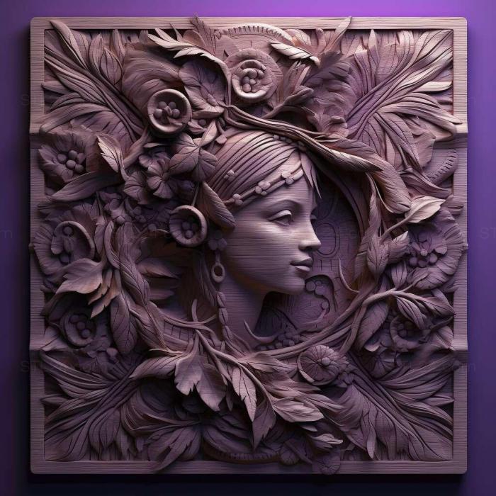 Patterns and decorations (stl purple 1, PATTERN_1957) 3D models for cnc